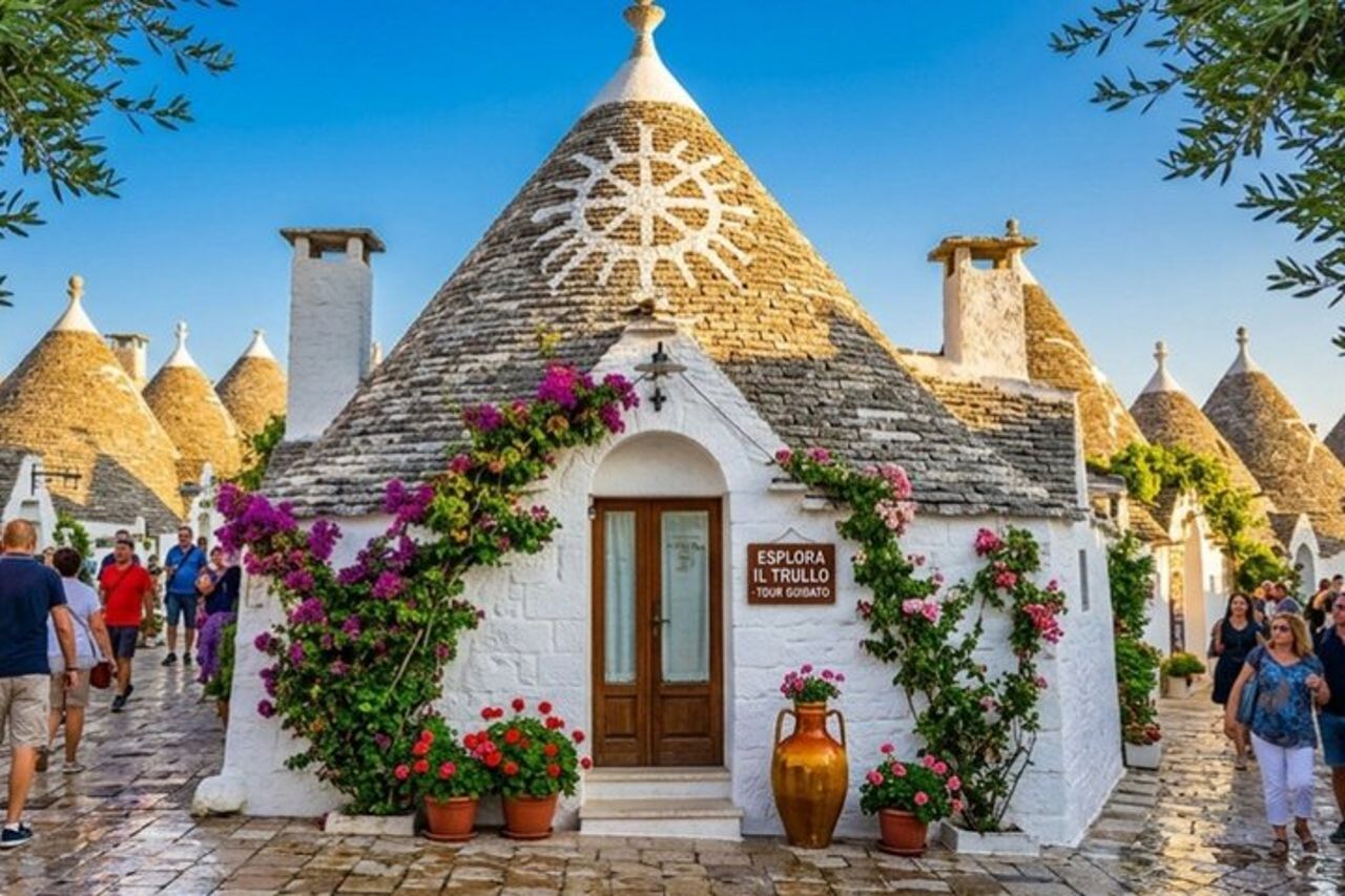 Da Lecce: Alberobello, Locorot, Ostuni, guided tour & Brunch