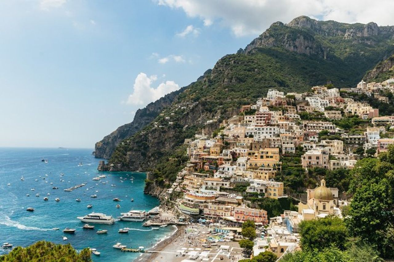 Escursione di un giorno a Pompei, Costiera Amalfitana e Positano da Roma