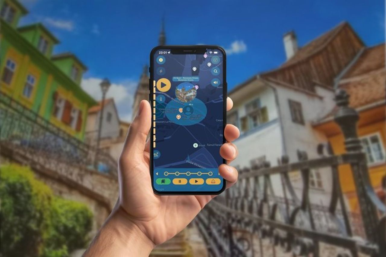 Sighișoara la cittadella sassone GPS App Walking Tour Gioco mobile — 2